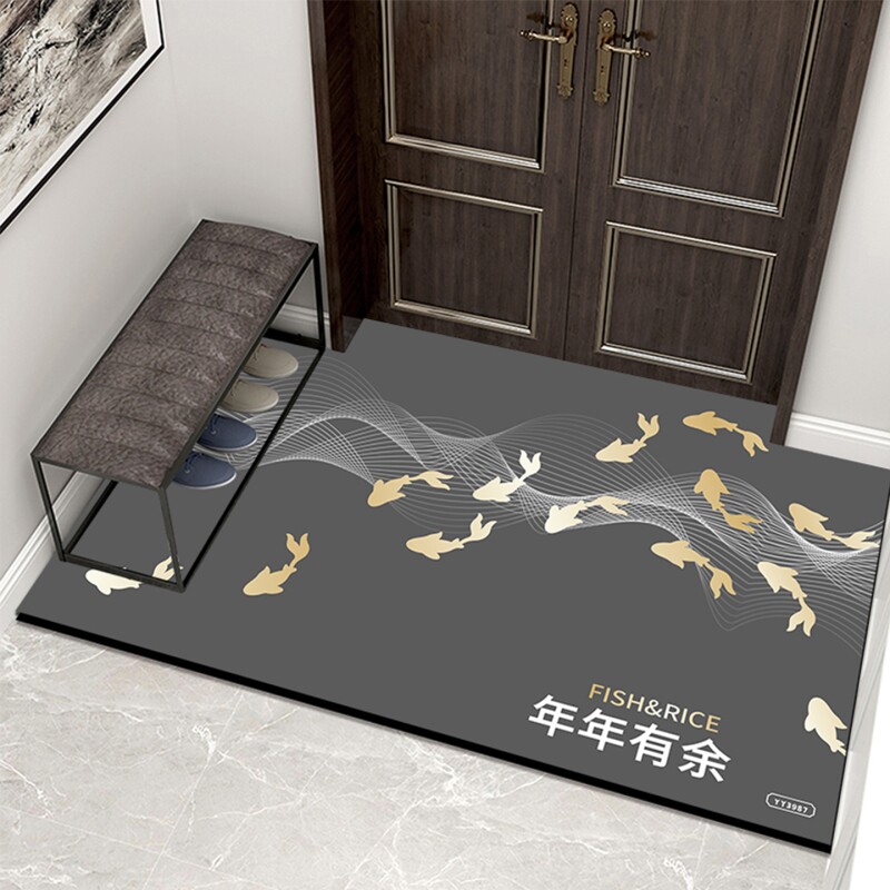 硅藻泥可裁剪地垫入户门垫进门除尘防滑吸水门口脚垫入户门口地垫