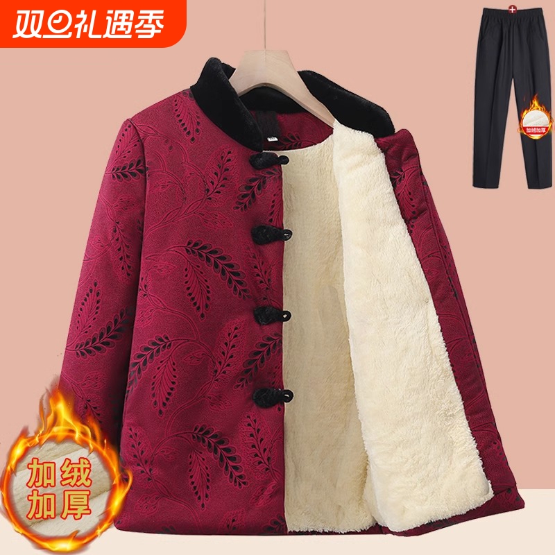加厚棉袄中老年女装|千人加购