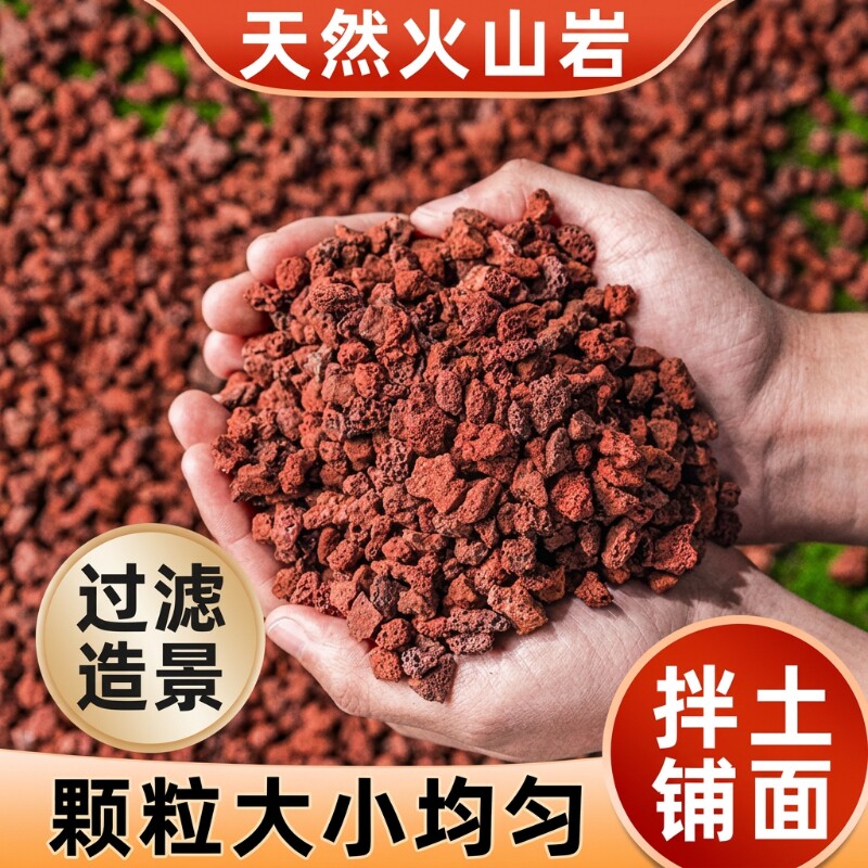 火山石小颗粒养花园艺蝴蝶兰花专用多肉铺面石水培植物鱼缸底砂石