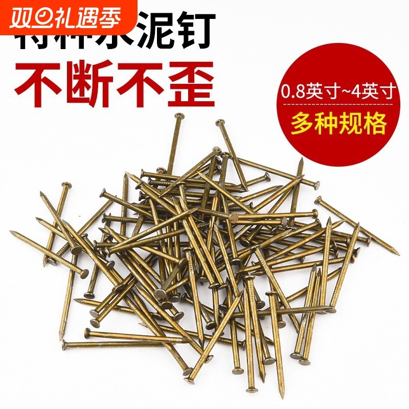 钉子水泥钉铁钉钢钉混凝土墙钉木工圆钉加长洋钉家用不锈钢小钉子