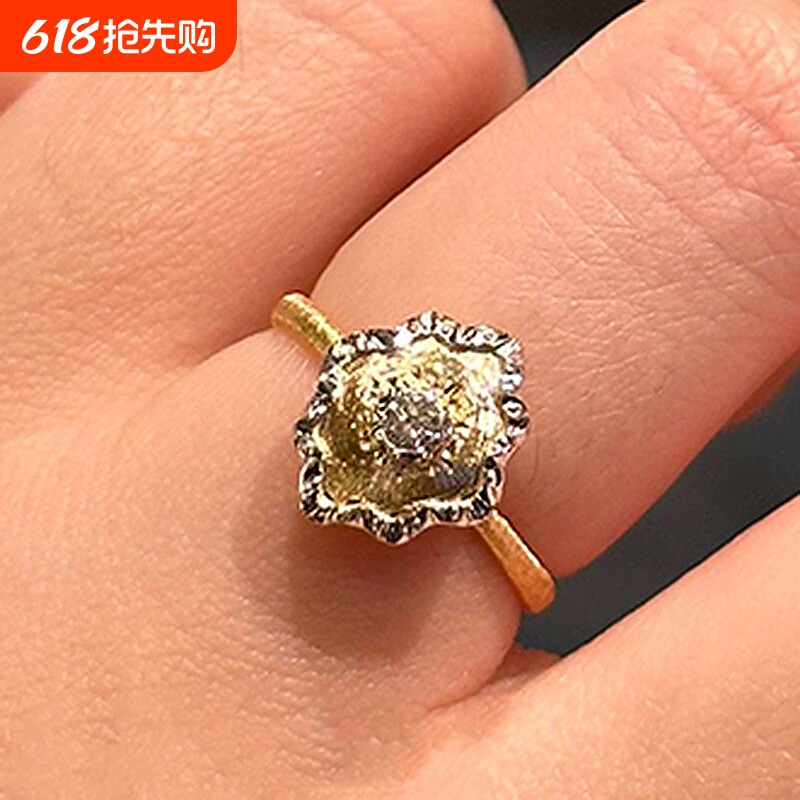 法式气质雪花纹理戒指高颜值设计时尚潮流轻奢个性百搭小众饰品
