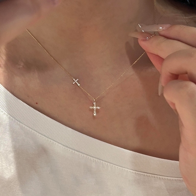 十字架项链女轻奢小众复古