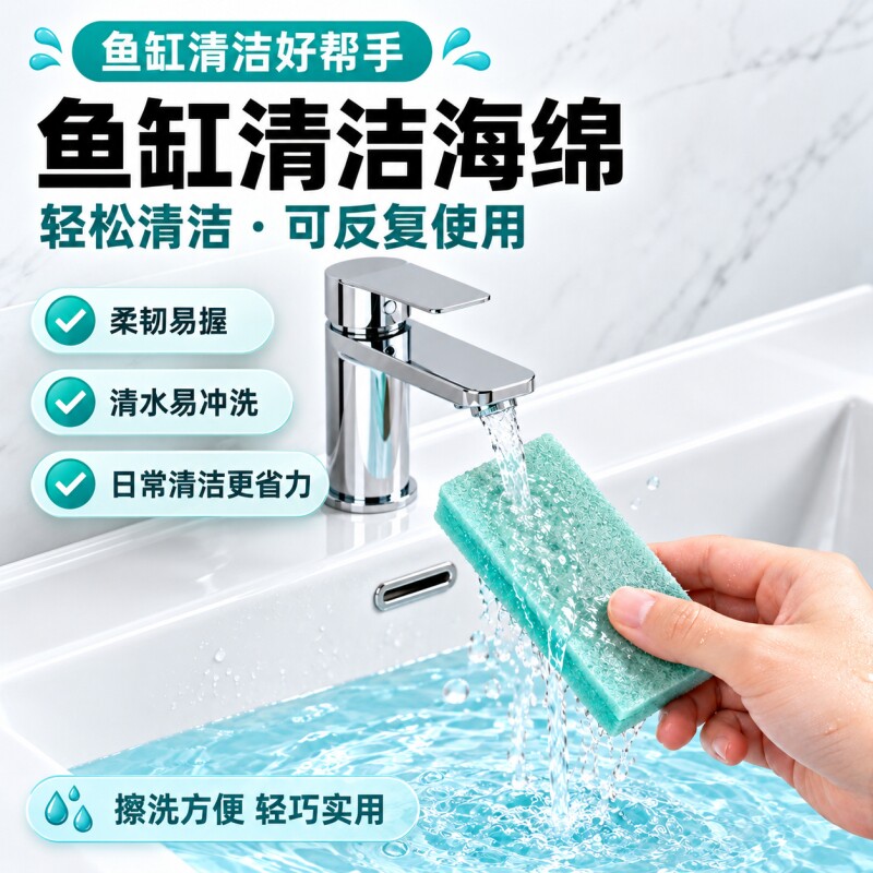 清洁块双面清洁海绵擦加厚升级玻璃神器强力去污不沾油厨房魔力擦