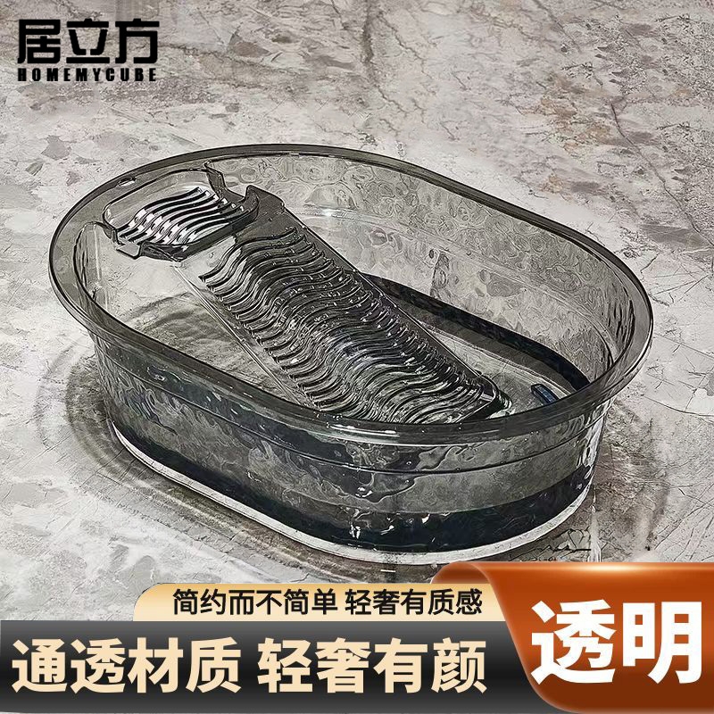 洗衣盆带搓衣板一体式家用大号塑料脸盆多功能洗衣桶加厚搓衣大盆