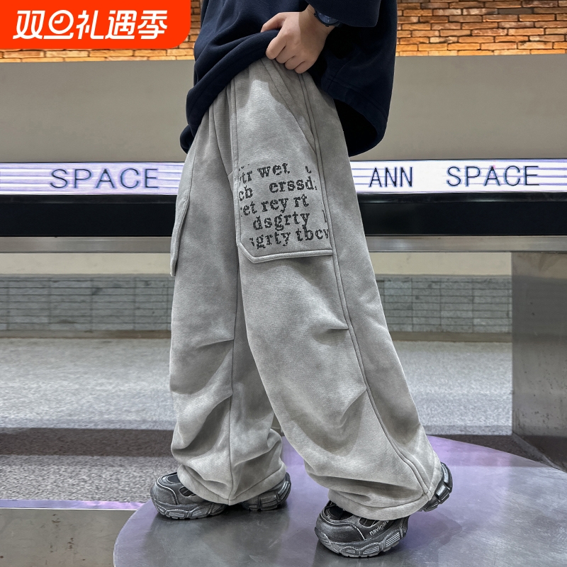 新款长裤中大童秋装休闲裤工装裤