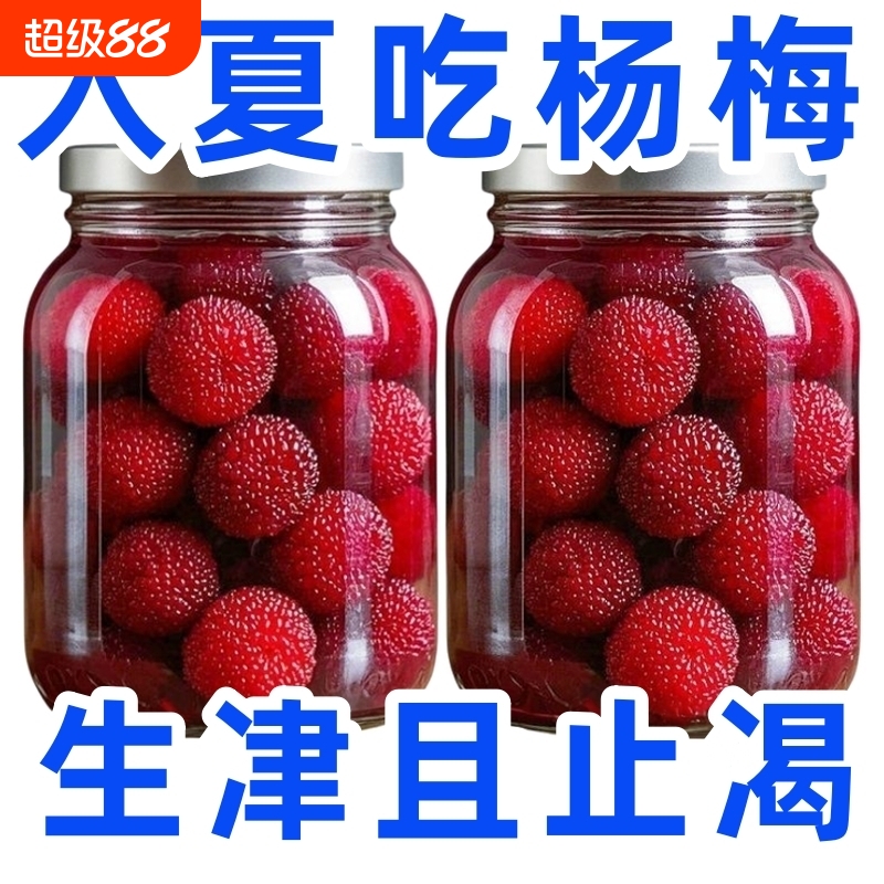 新鲜杨梅罐头大罐当季现摘大果无核鲜果水果罐头糖水商用烘焙原料