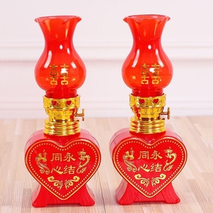 结婚喜事创意永结同心LED电子蜡烛灯洞房花烛婚庆烛新年装 饰入宅