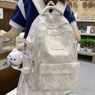 高中生小学生背包大容量双肩包 书包初中女生高颜值大学生2024新款
