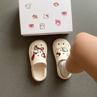 春夏季 厚底少女风卡通动漫EVA舒适新款 洞洞鞋 2025百搭日常凉拖鞋