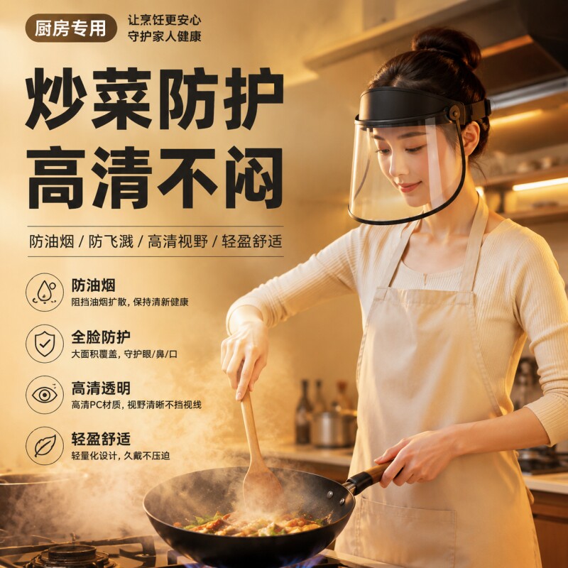 厨房防溅防油烟轻盈舒适久戴不勒图片