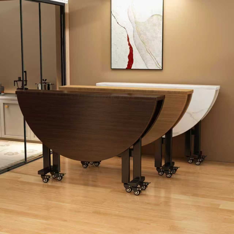 可折叠吃饭大圆桌拆叠餐桌饭桌客厅出租房桌子10人聚会吃饭桌子