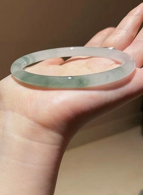 爆款仿新疆天山翠玉镯手串手链圆条飘花晕染翠冰透手镯手镯紫罗兰