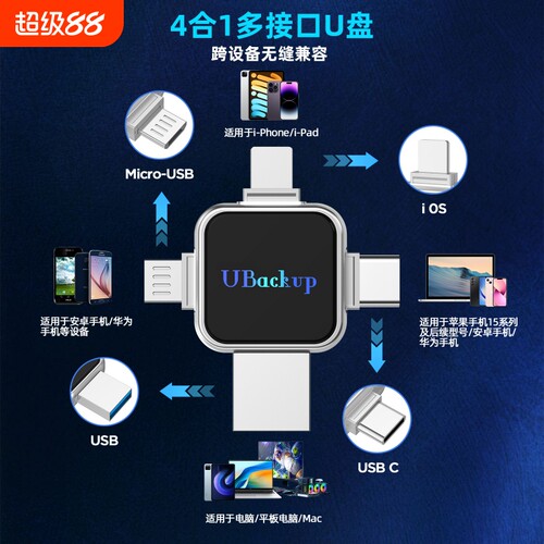 64gb迷你手机硬盘适用鸿蒙苹果相册自动备份128GB金属电脑平板