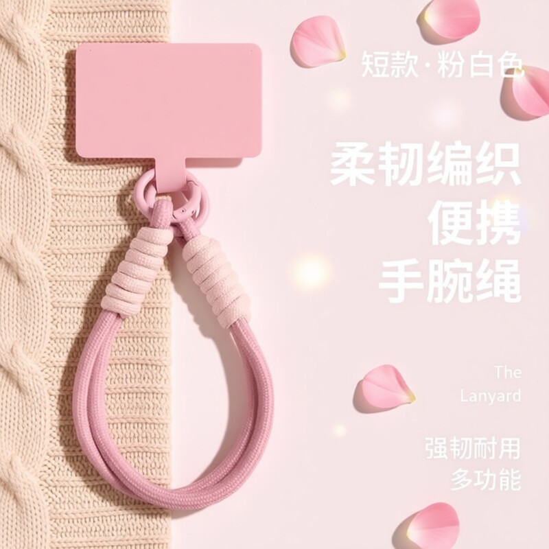手机挂绳高级纯色挂件编织多功能手绳手腕红色2025年新年款手机链