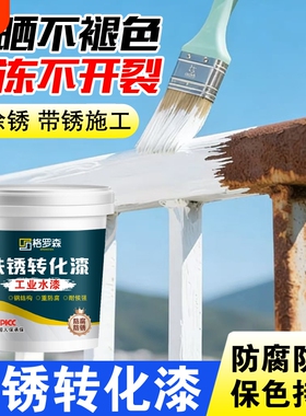 彩钢瓦翻新专用铁锈转化剂防锈漆金属防腐户外灰色免打磨除锈油漆