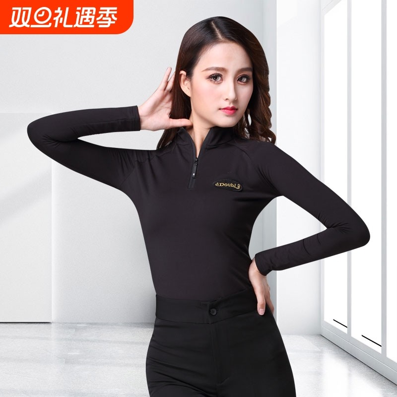 丹宝罗摩登舞上衣舞蹈服拉丁舞练功服女大码春秋跳舞国标舞服舞衣