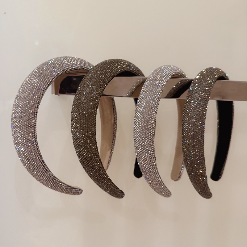 轻奢财阀系~闪钻气质压发发箍女灰钻洗脸女简约发卡高端头箍头饰