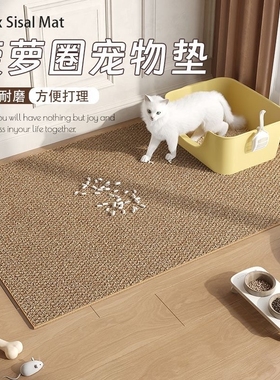 仿客厅地毯防猫抓地垫亚麻入户门垫进门脚垫耐脏玄关免洗浴室白色
