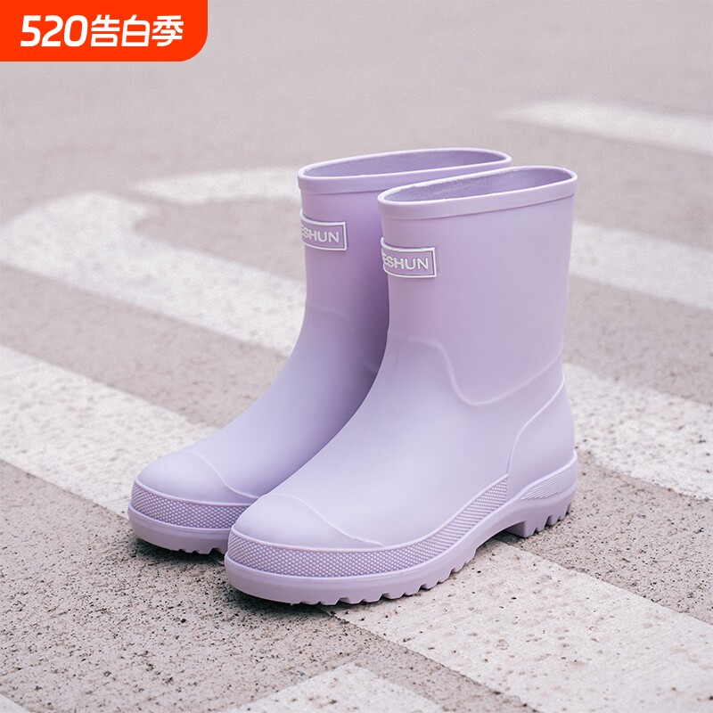 高档百搭雨鞋女款韩版防滑防水短筒雨靴中筒工作防水网红新款雨鞋