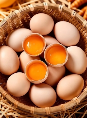 30枚笨鸡蛋山林农家散养新鲜土鸡蛋新鲜谷物柴鸡蛋初生蛋虫草蛋