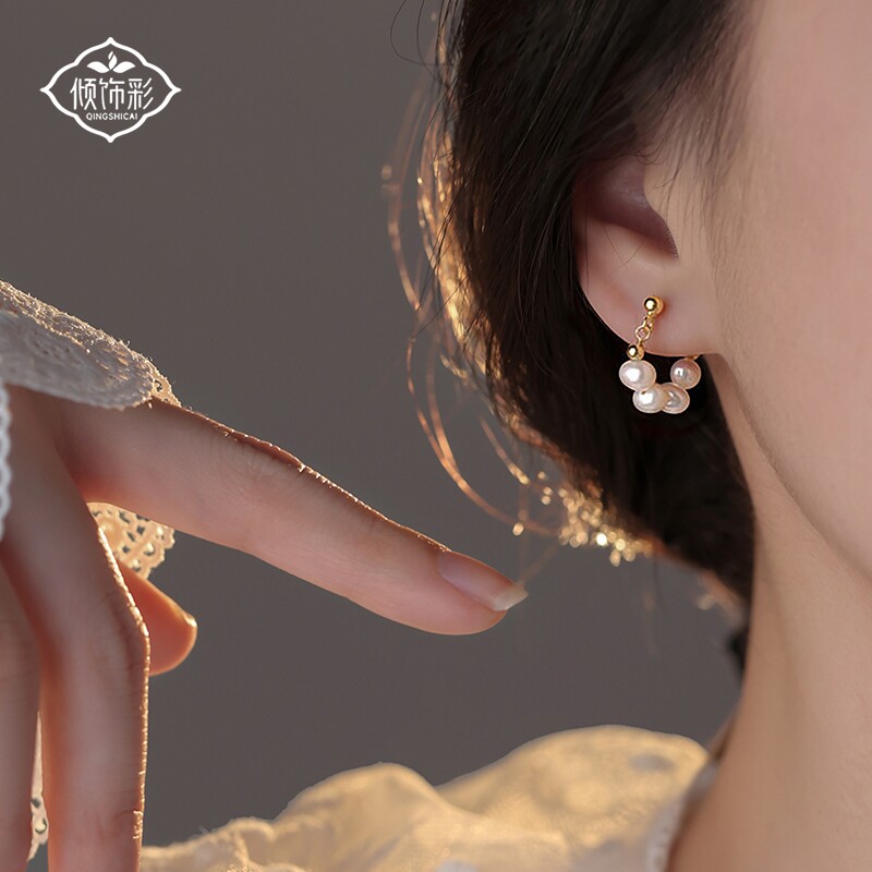 999银天然珍珠耳环2025新款爆款小众女款耳钉高级感耳饰生日礼