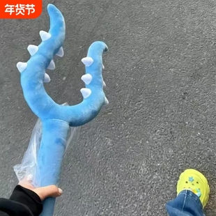 小猫咪讨伐棒儿童毛绒玩具公仔小八睡觉抱枕软宠物礼物叉子玩偶