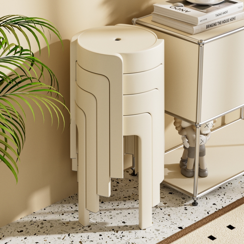 凳子塑料高款特厚塑料凳子家用可摞叠餐桌板凳风车凳塑胶凳子批发