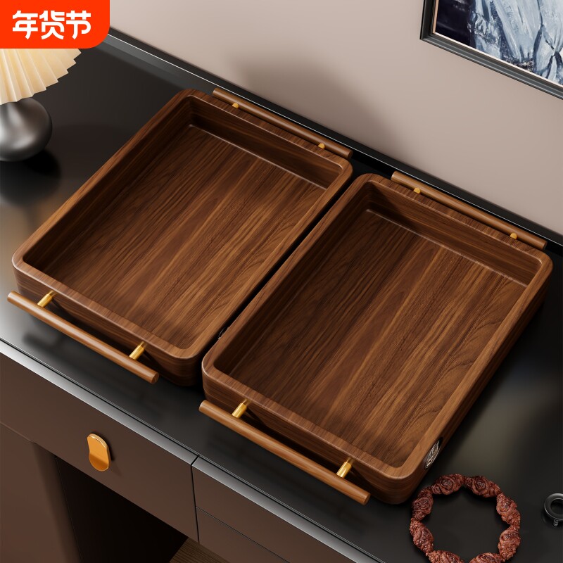 手串收纳盒实木佛珠佛串展示放置托盘古玩水晶手镯手链配饰收藏箱