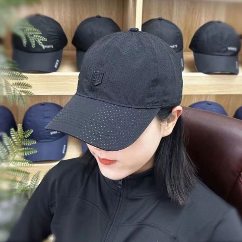 速干透气网眼帽帽子棒球夏季男女同款户外运动遮阳防晒帽白色灰色