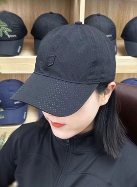 速干透气网眼帽帽子棒球夏季男女同款户外运动遮阳防晒帽白色灰色