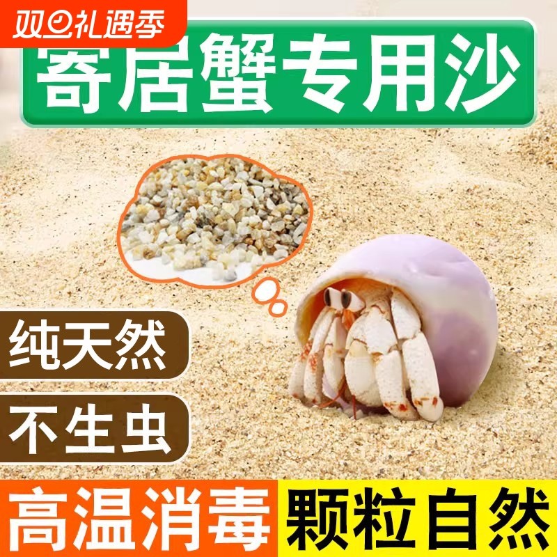 沙蟹专用沙天然免洗海沙螃蟹乌龟寄居蟹鱼缸造景沙宠物底砂相守蟹