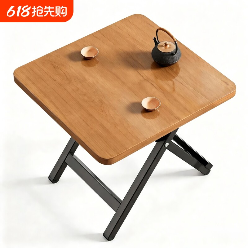 可折叠餐桌简易便携式榻榻米床头矮桌家用飘窗阳台喝茶茶桌小茶几