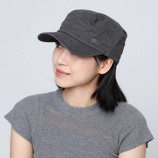 新款 女戶外短檐休閑大頭圍ins鴨舌帽12 平頂帽夏季 帽子軍綠色美式