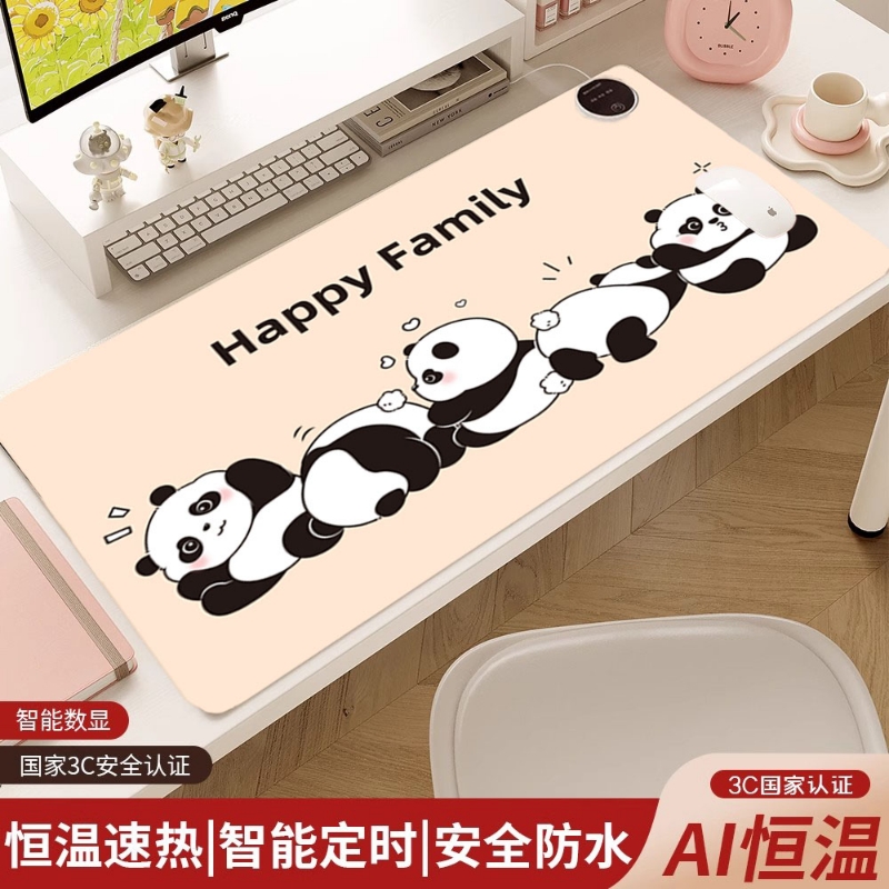 加热鼠标垫超大发热暖桌垫办公室电脑桌面学生写作业写字暖手防水