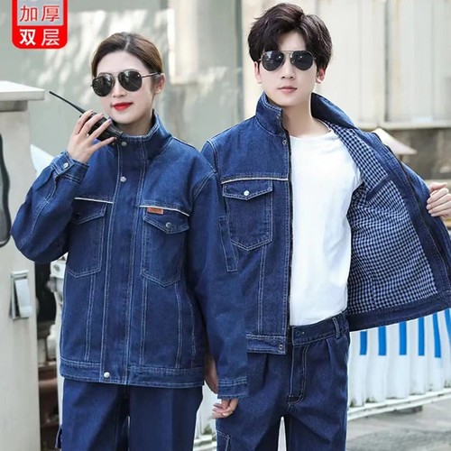冬季纯棉宽松套装双层工作服耐磨