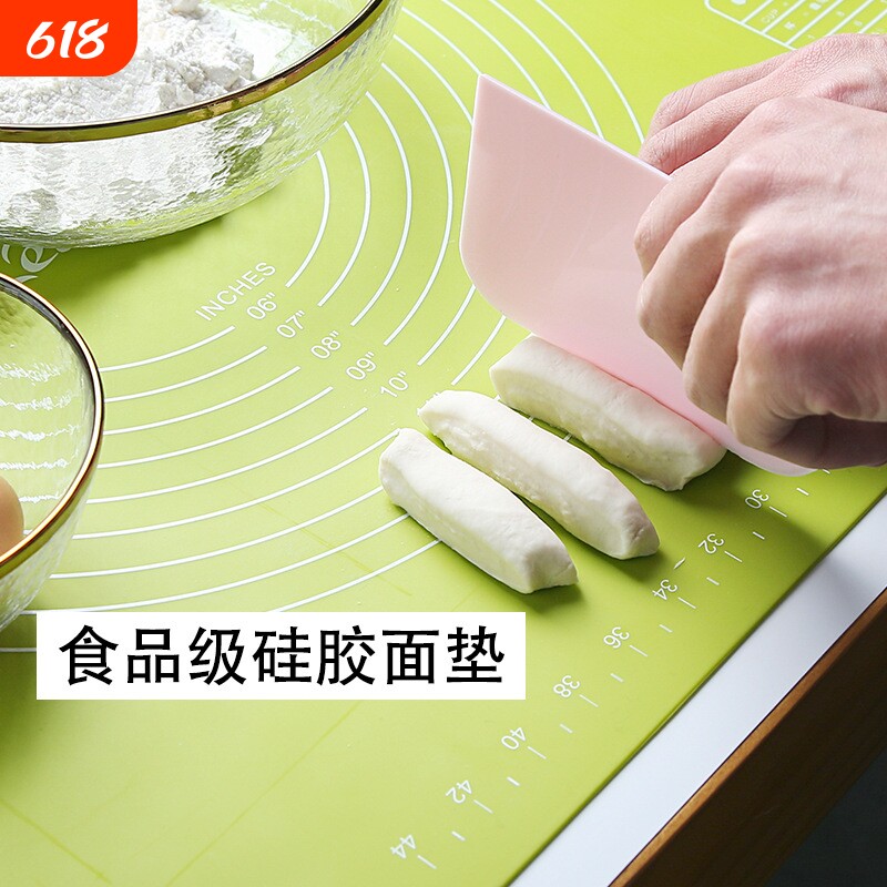 食品级硅胶刻度揉面垫硅胶垫擀面垫和面垫加厚不沾面团烘培揉面垫