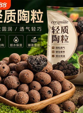 陶粒垫底养花专用多肉土陶盆栽透气铺面石回填火山石颗粒花卉绿植