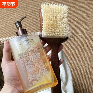 养成丝绸肌~长柄猪鬃刷洗澡沐浴刷干刷身体搓澡刷背神器软毛刷子