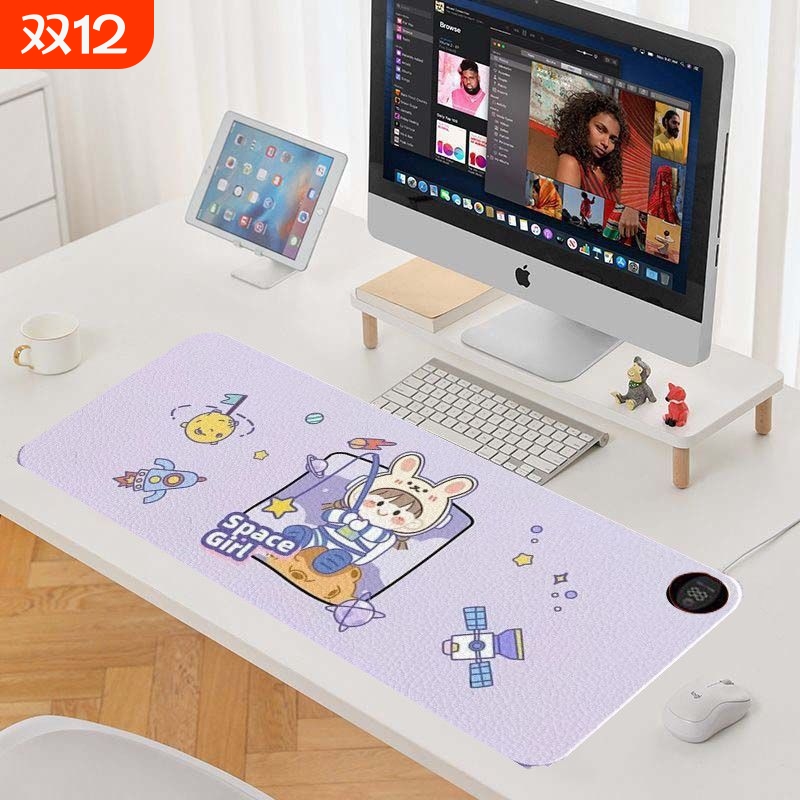 PVC皮革垫加热鼠标垫防水皮革