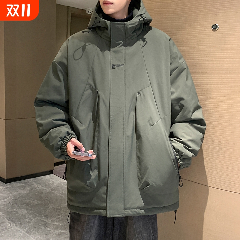 冲锋衣春秋款夹克男休闲潮流工装风高中生男生秋季防风冲锋外套