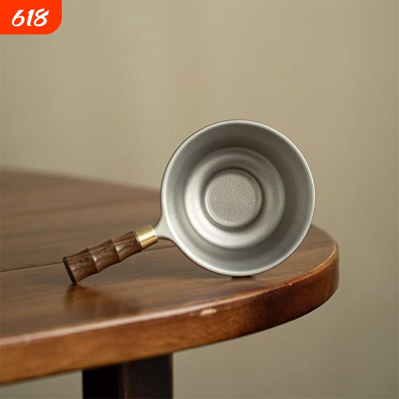 纯钛茶滤茶漏高档茶叶过滤网千孔一体滤茶器公道杯超细茶隔器茶水