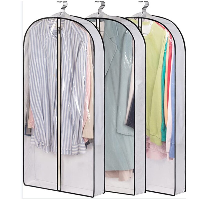 礼服黑色包边可水洗防尘罩收纳衣服挂衣袋家用大衣透明防水西服套