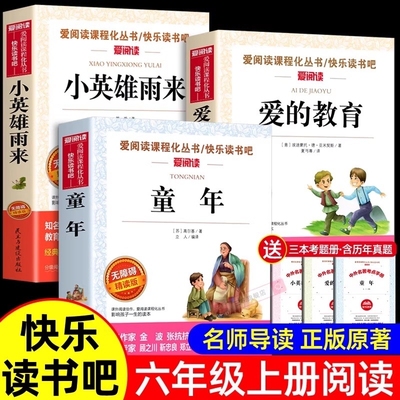 万物复书2025暑假童年爱的教育和小英雄雨来六年级上册高尔基管桦书目正版快乐读书吧6上小学阅读书籍鲁滨逊漂流记必读故事课外