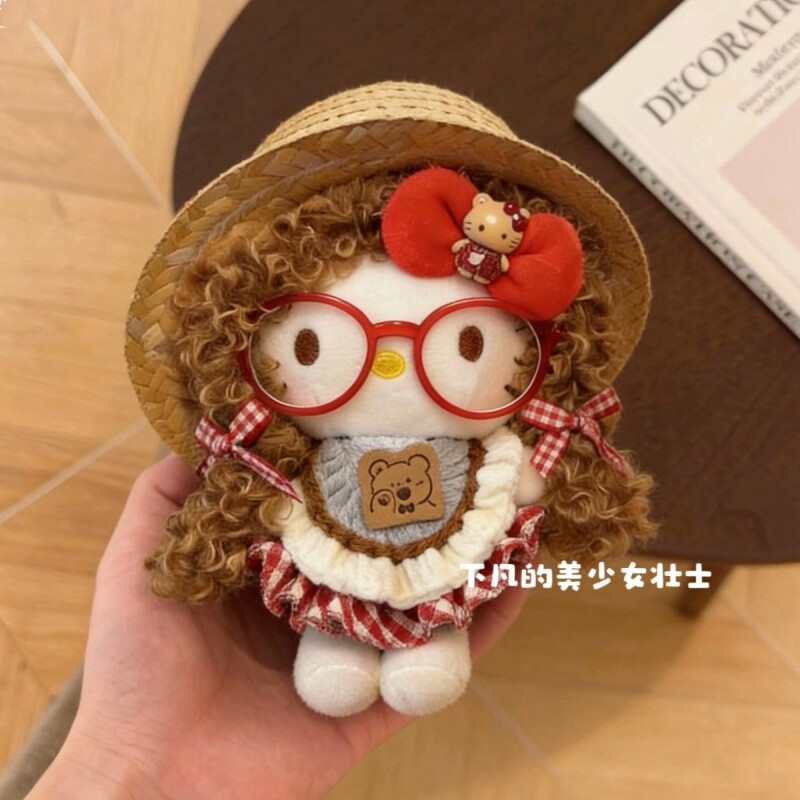 包挂件Kitty卷发洋娃娃小熊凯蒂猫玩偶挂饰公仔钥匙扣礼物女图片