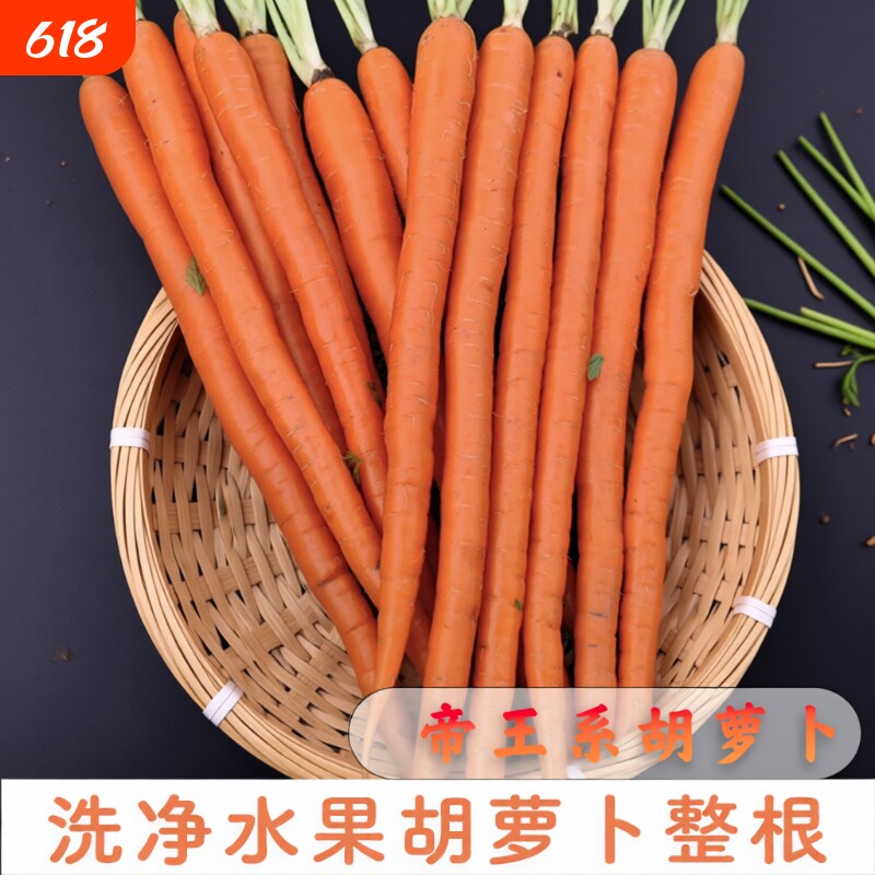 甘肃水洗帝王系手指水果胡萝卜生吃脆甜可蒸煮煲汤宝宝辅食