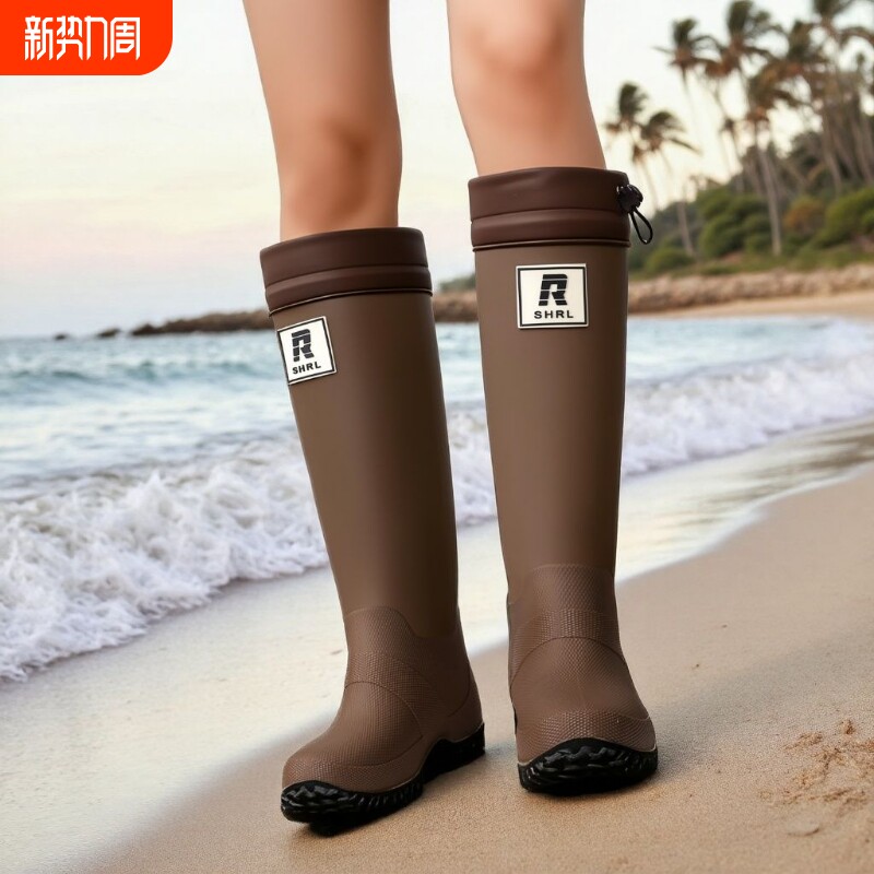 新款情侣雨鞋时尚防水束口亲子高筒水鞋工作耐磨防滑雨靴户外雨靴