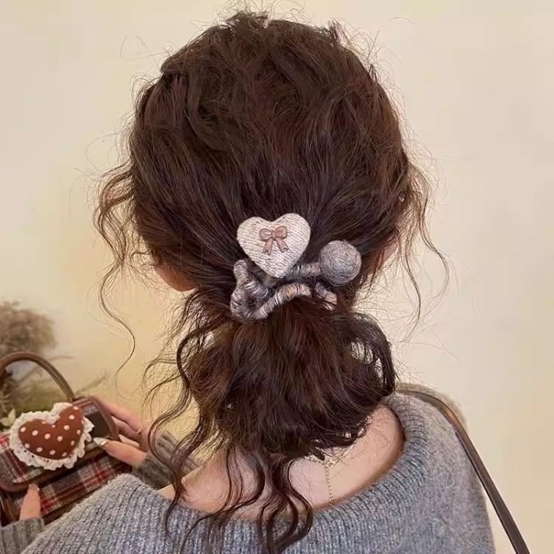 秋冬爱心毛毡球电话线发圈女扎头发皮筋头绳时尚百搭发绳高级感,饰品/流行首饰/时尚饰品新,发饰,淘宝优惠券,粉丝福利购,淘宝优惠卷