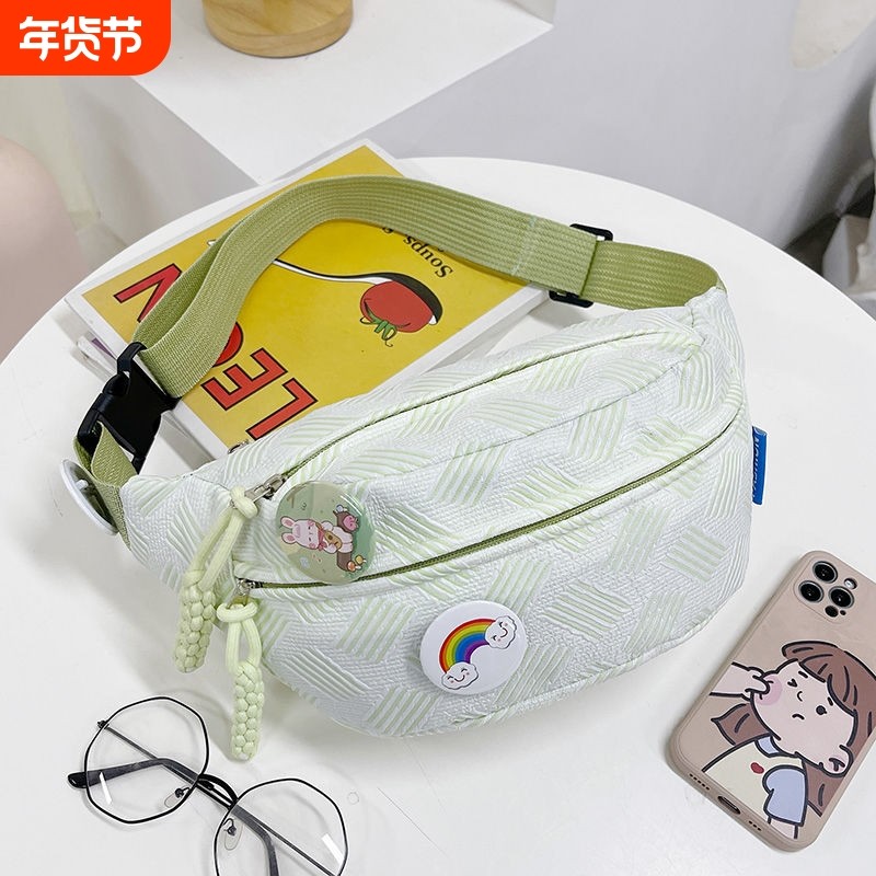 小众学生百搭腰包简约休闲女包女森系斜挎包运动胸包绿色紫色,箱包皮具/热销女包/男包,胸包,淘宝优惠券,粉丝福利购,淘宝优惠卷