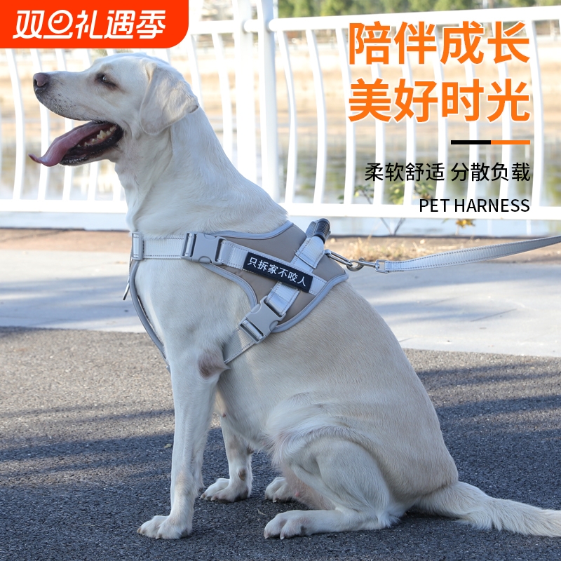 宠物胸背带防爆冲背心式拉布拉多狗链子中大型犬金毛狗狗牵引绳子