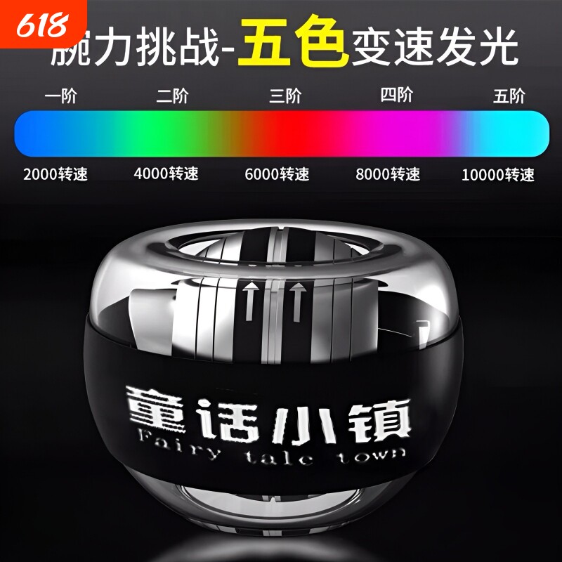 腕力球100公斤自启动男握力球臂力手腕金属60静音离心减压腕力器